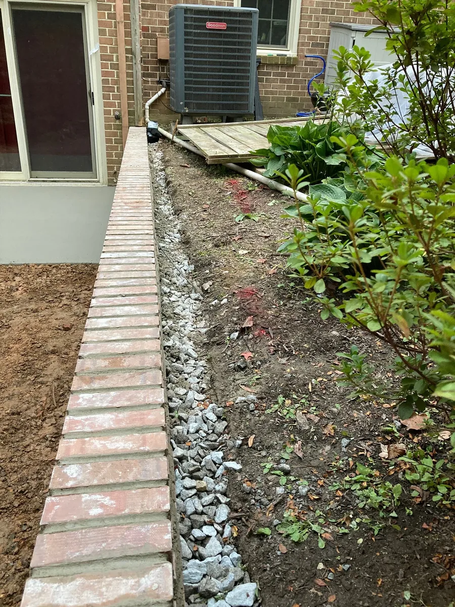 Finished French drain project by Actaeon