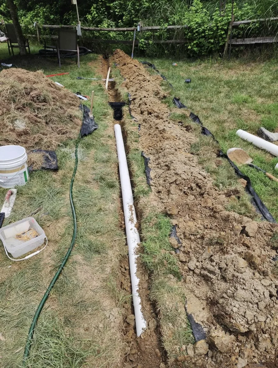 Finished yard drainage solution in DMV region